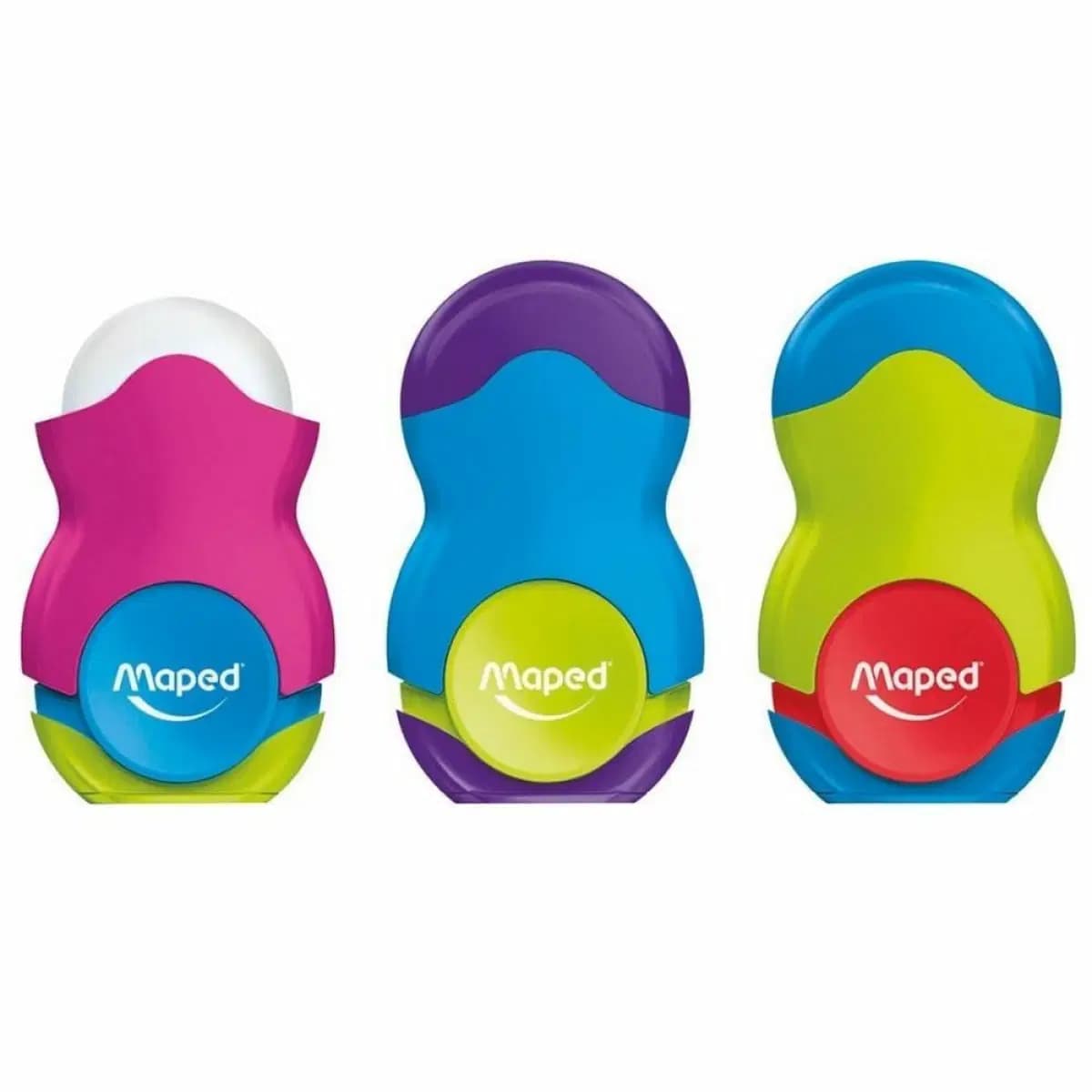 Taille Crayons Gomme Loopy Colorful 1 Trou Di Maped Ref 049121