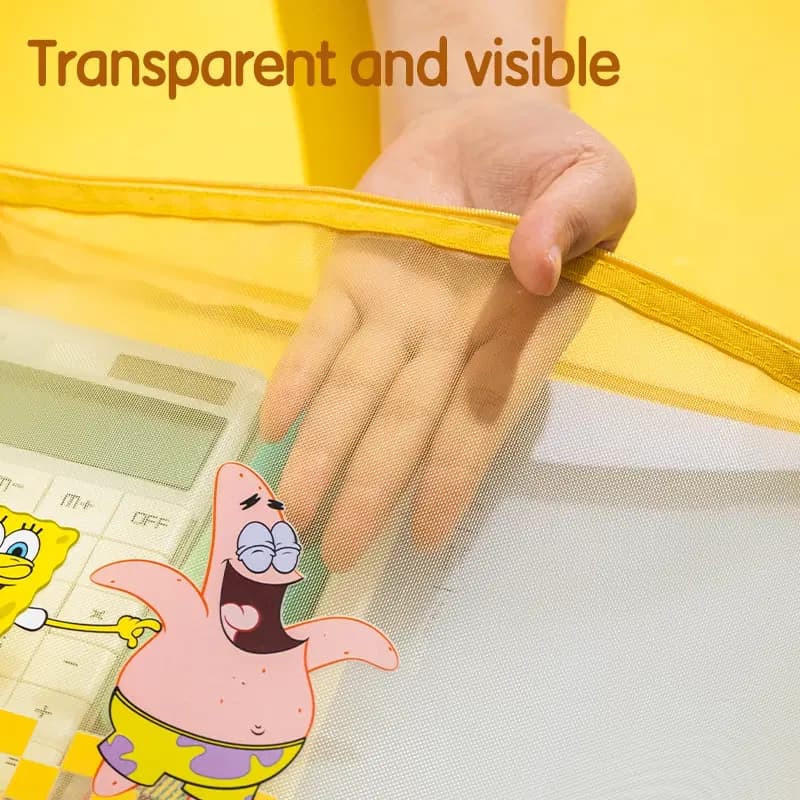 Pochette Pour Document Zip en Filet A4 Spongebob Deli Ref H982 3