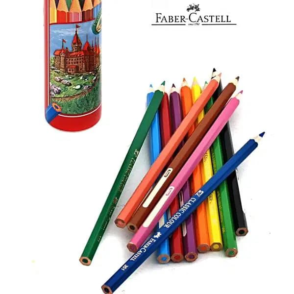 Crayon de Couleur Classic Bte Rond Metal *12 Fabr Castel Ref 115826 2