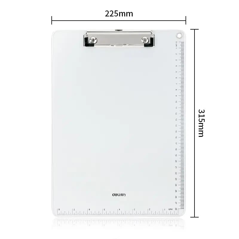 Clip Board A4 Vertical en Pp Silver Deli 64504 2