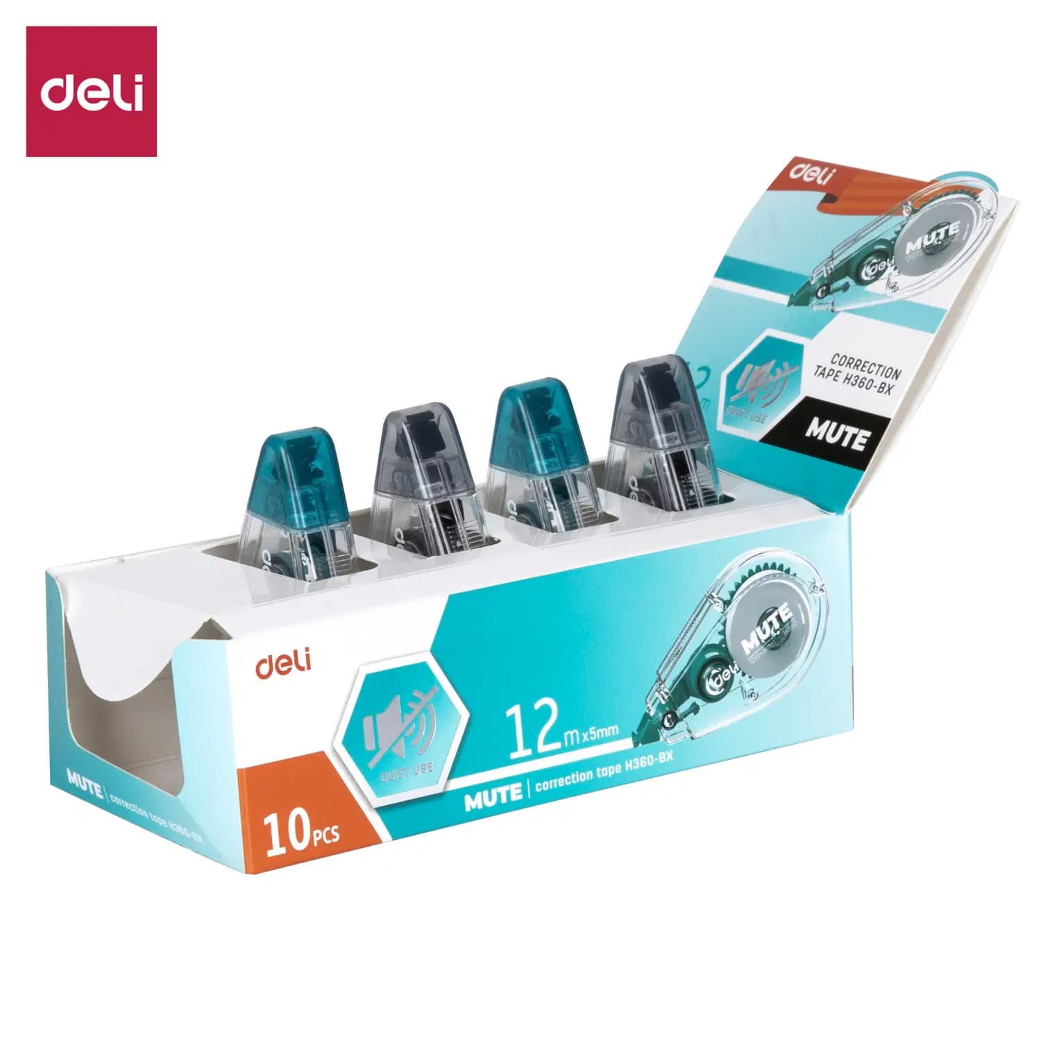 Correcteur Roller de Bureau 5MM-12M Mute Deli Ref EH360-BX