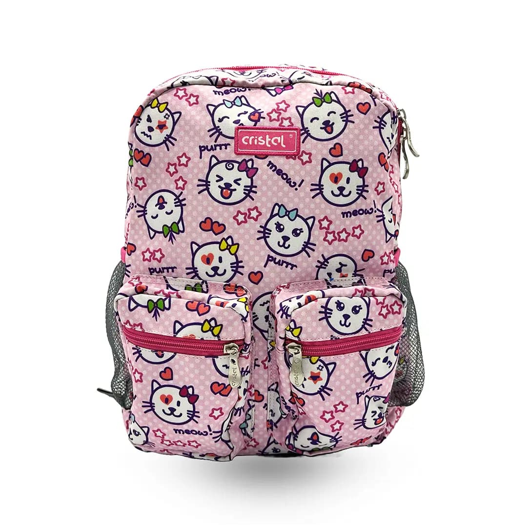 Sac a Dos Scolaire Double Poche Frontale Cristal CR-4633 4