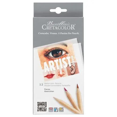 Ens de 12 Crayons Aqua Faces 28310