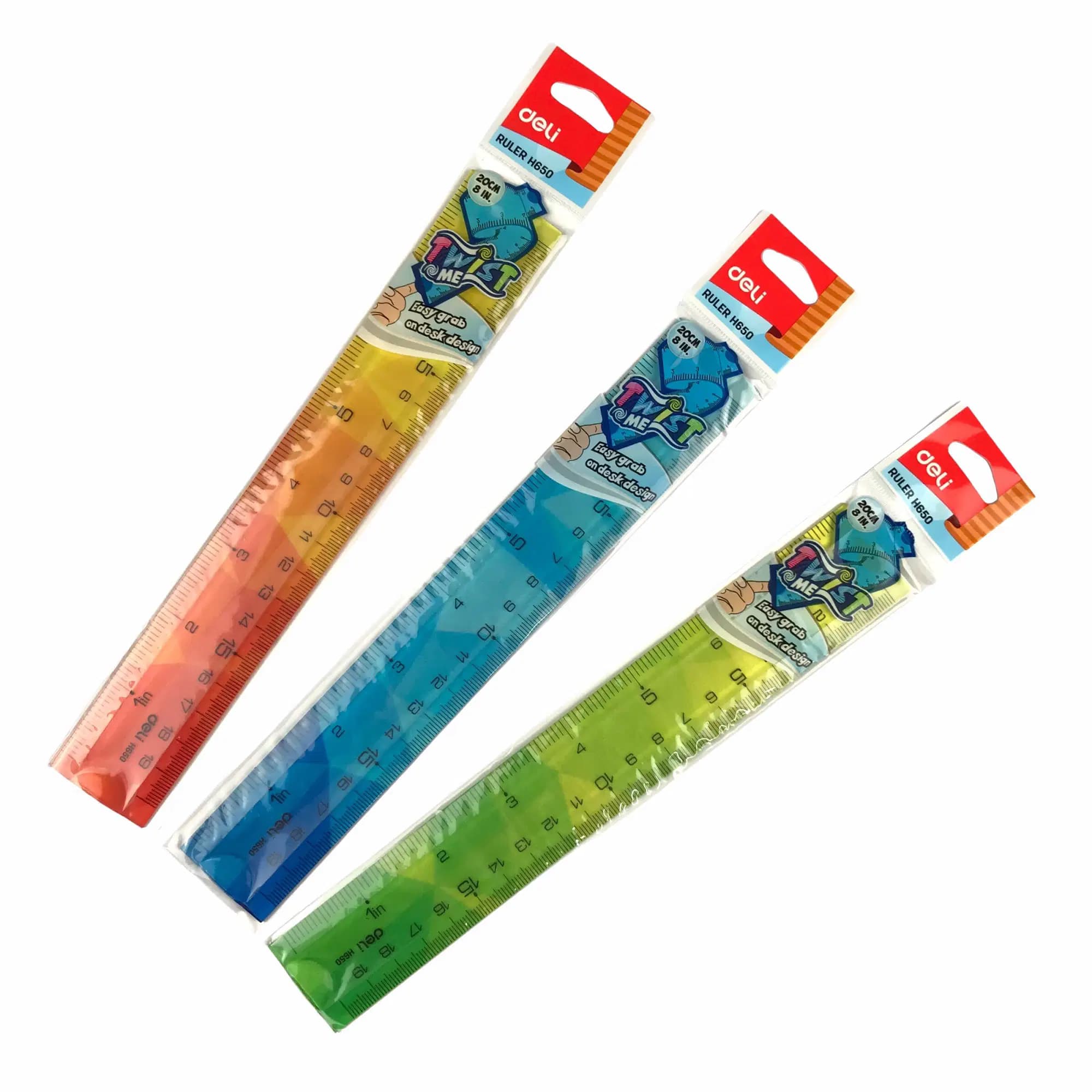 Regle Scolaire 20 Cm Flexible Twist Me Deli H650 6921734971166