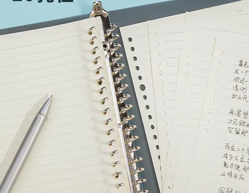 Note Book Pp Covera Feuilles Mobiles A5/80/60F Noir 2