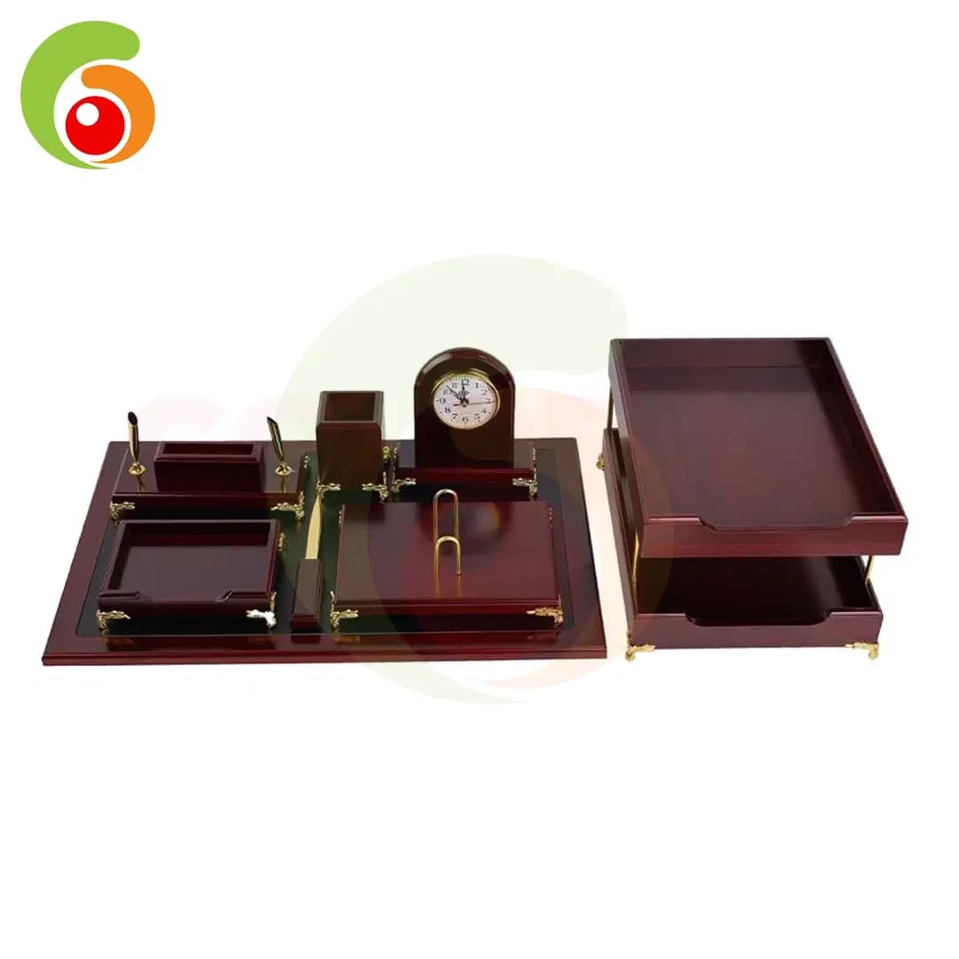 Ensemble de Bureau Marron 8PCS Ref : 75 105