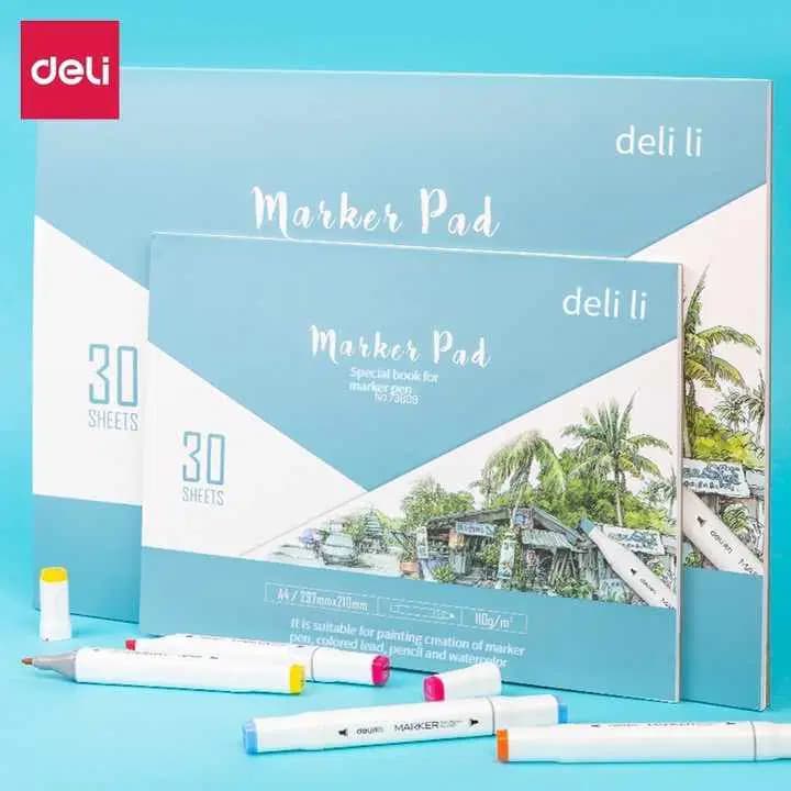 Palette Papier Dessin Pour Marqueur A4 Deli 30F 110G