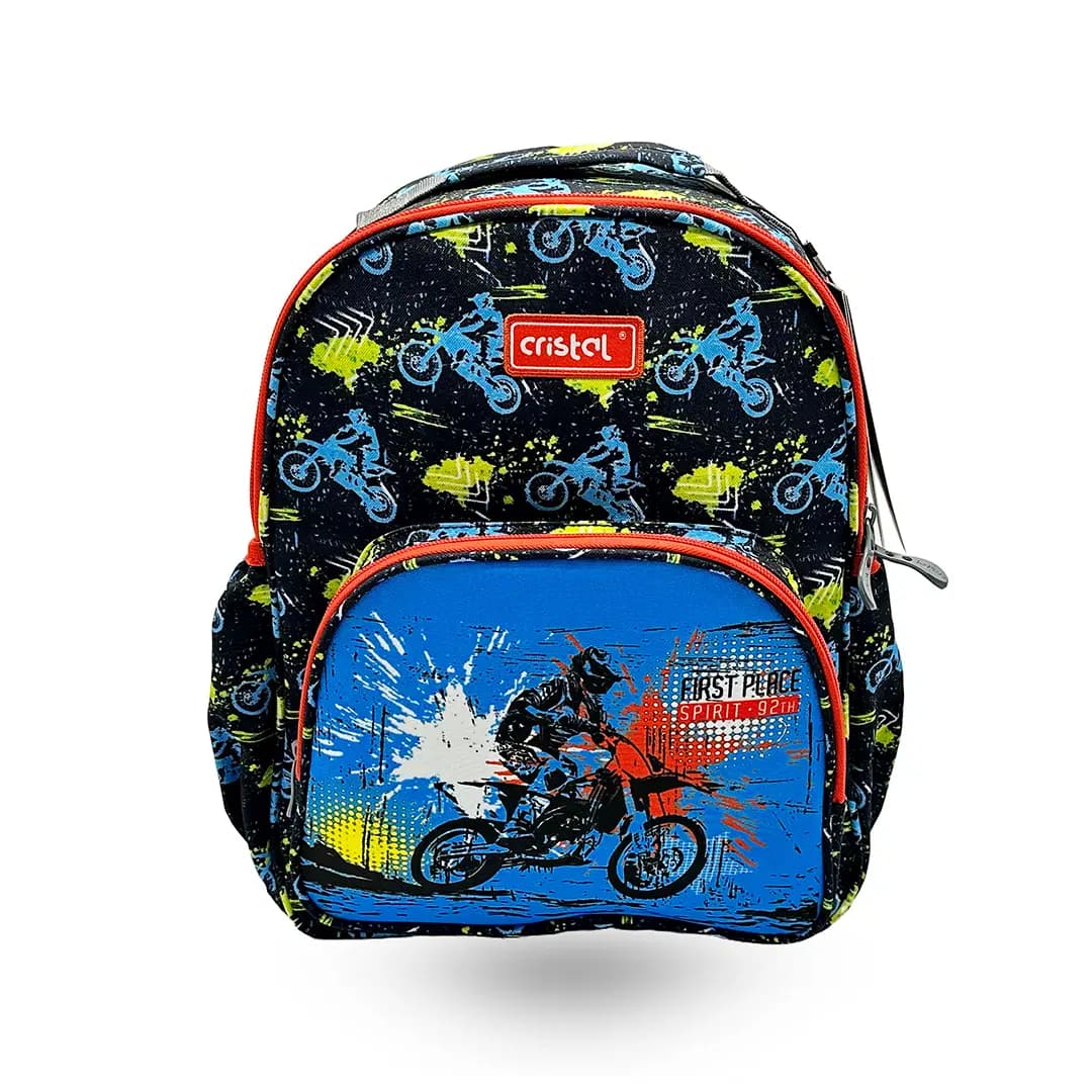 Sac a Dos Scolaire 2 Comp Diff Motifs 14" Cristal CR-3414