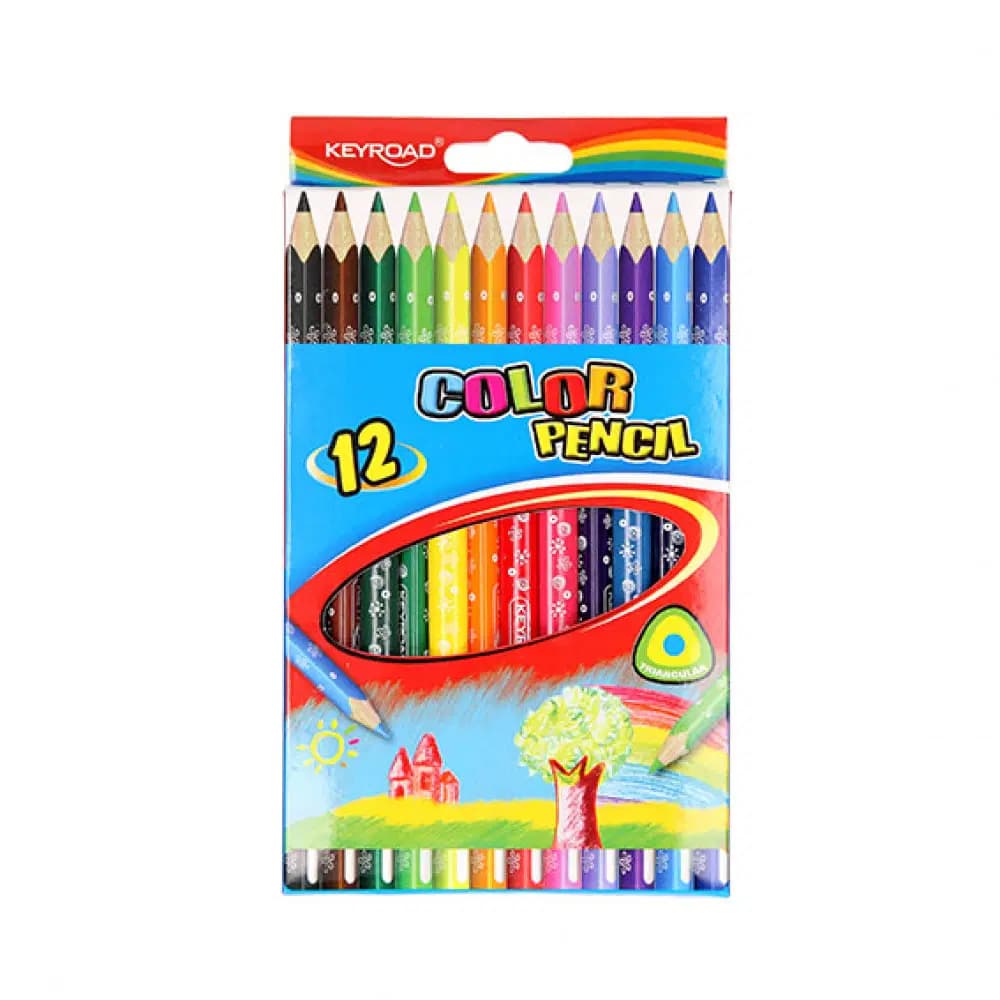 Crayon Coleur de 12GM Jumbo Keyroad