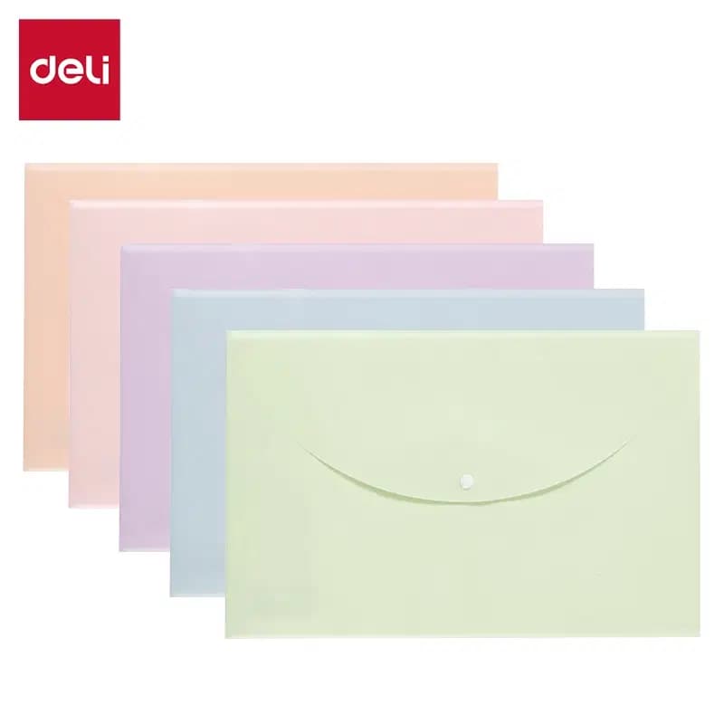 Pochette Pour Documents a Button 0.16mm Deli F731