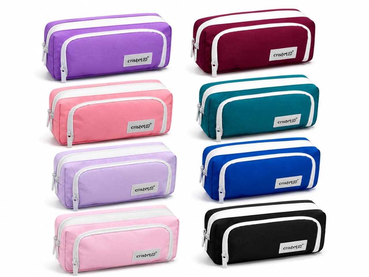 TROUSSE CRISTAL DOUBLE POCHE FACE TRANSPARENTE CR-1547