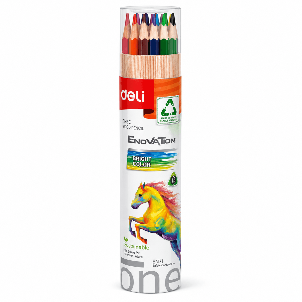 CRAYON COULEUR DE 12 GM BOITE ROND WOOD FREE ENOVATION DELI