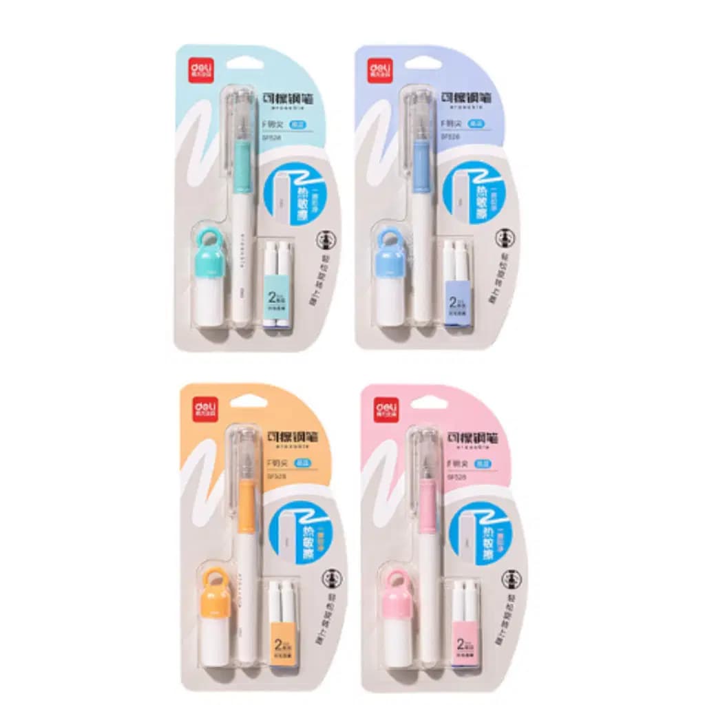Stylo a Plume en Blister Eponge HYDRATANTE+2 Cartouches Bleu