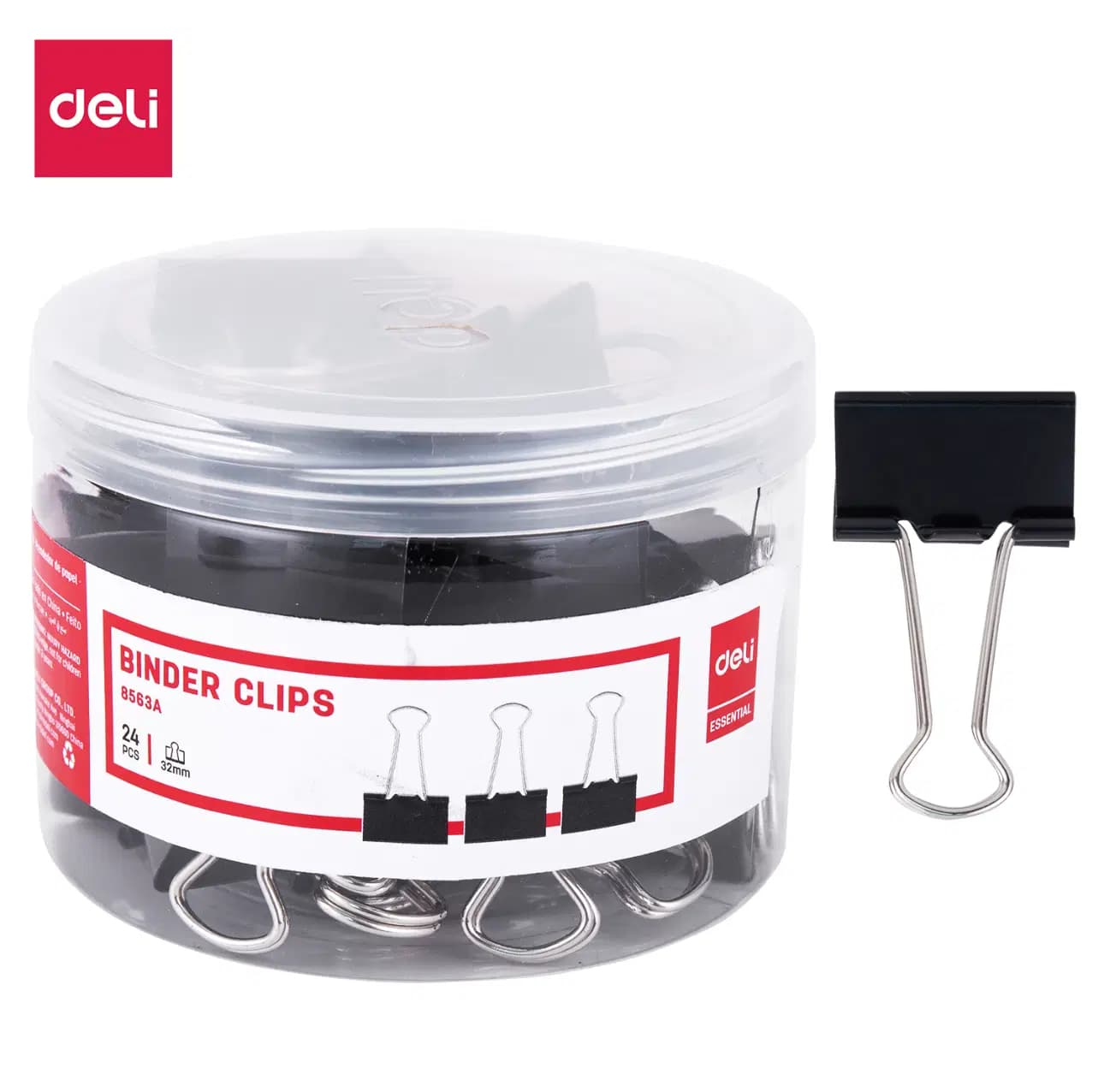 Clip Metalique 32MM Boite de 24 Deli 8563
