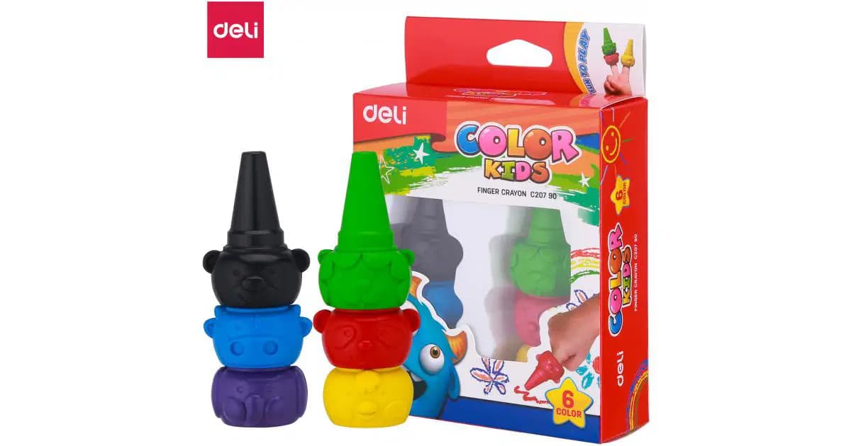 Cire Pour Ecolier Doigt[boite de 6]COLOR Kids Deli 6921734925824
