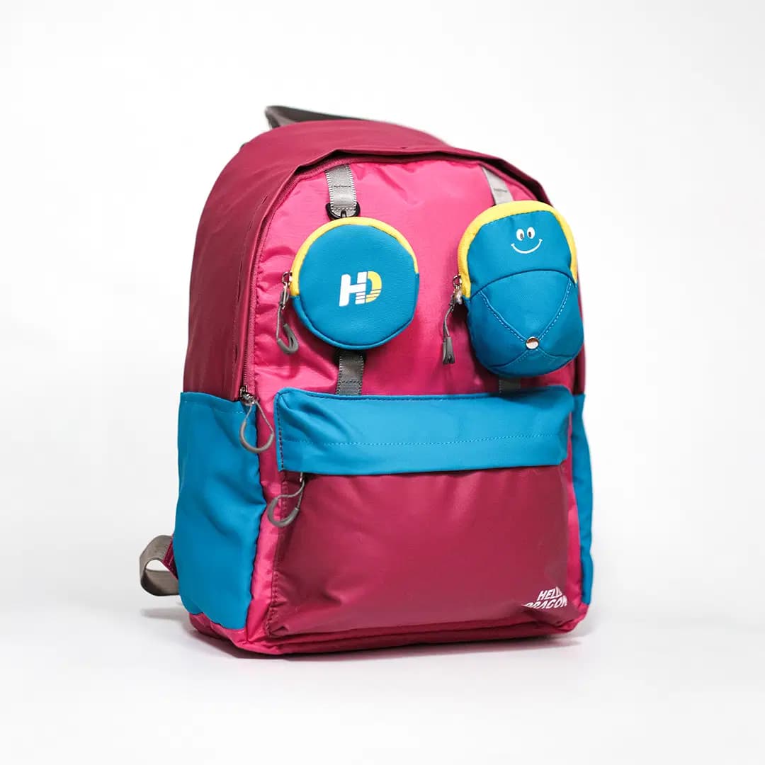 Sac a Dos Ergonomique Hello Dragon Rouge/ Viloet / Bleu Ref NPB21038R1 2