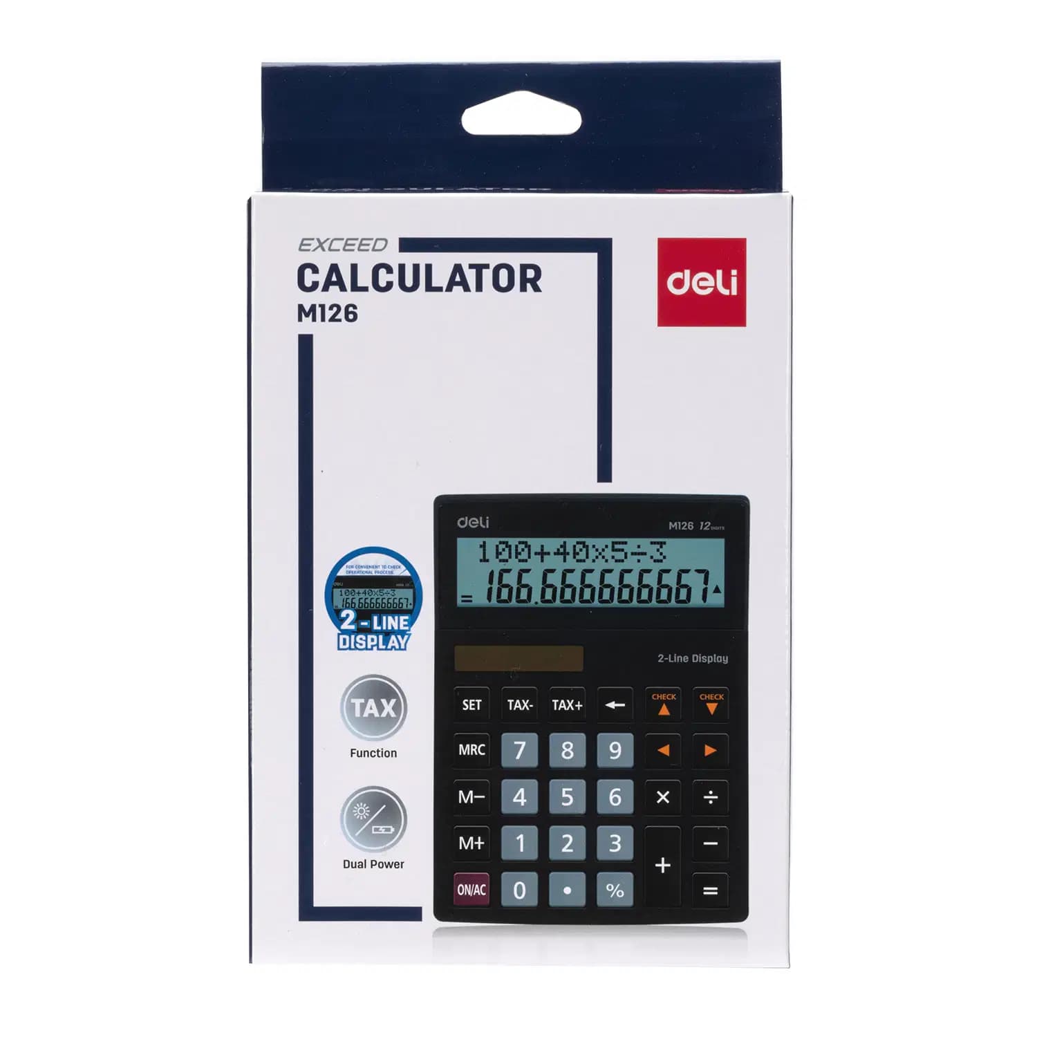 Calculatrice de Bureau 12 Chiffres Affichege 2 Lignes 4
