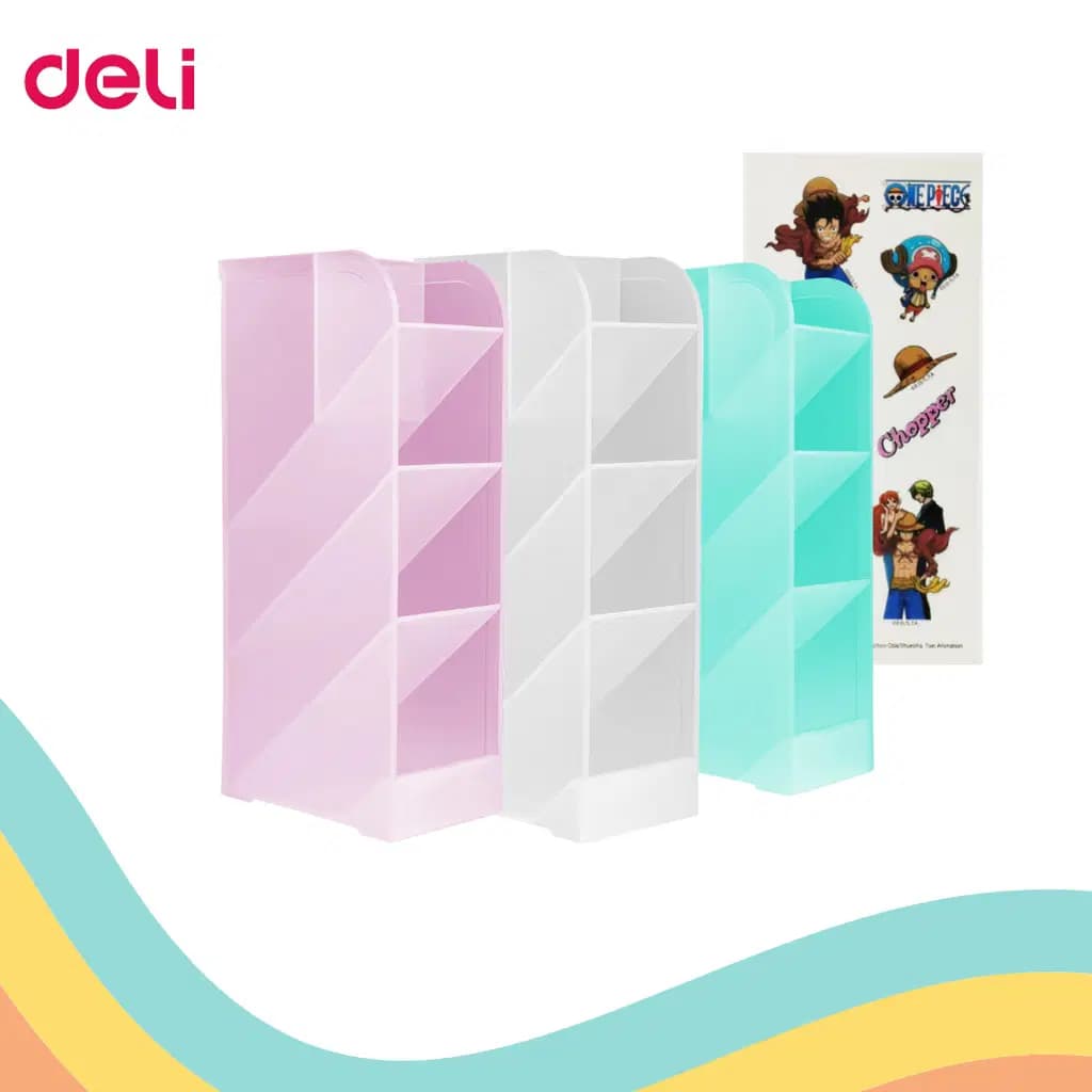 Plumier de Bureau 5 Compartiments 92.5*59*205MM Transparent Deli EZ71