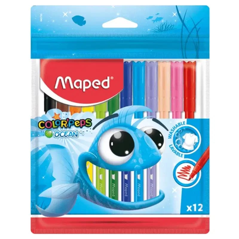 Feutre Maped Ocean Pochette de 12 Pcs 845720