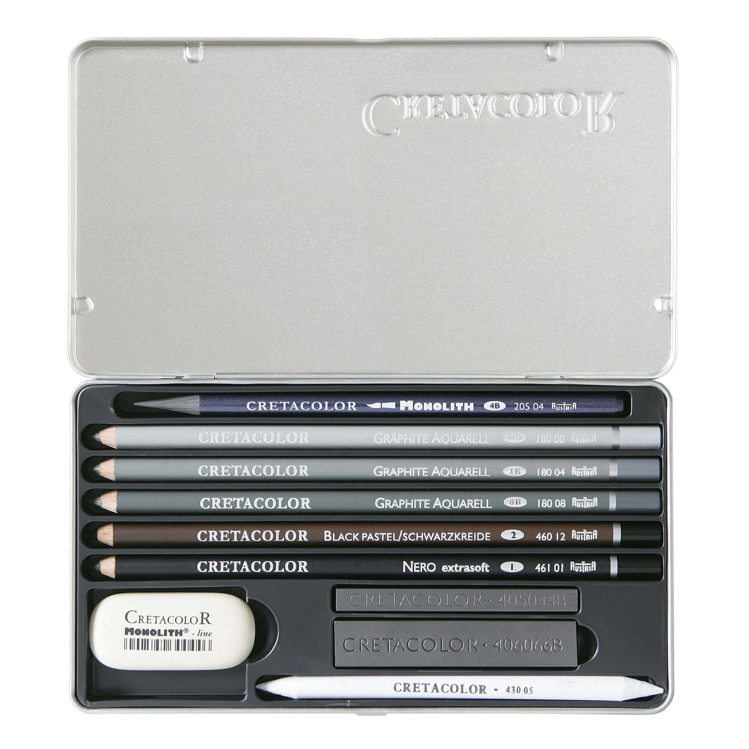 Boite Métal Cretacolor Assortiment 10 Pièces Graphite Artino 2