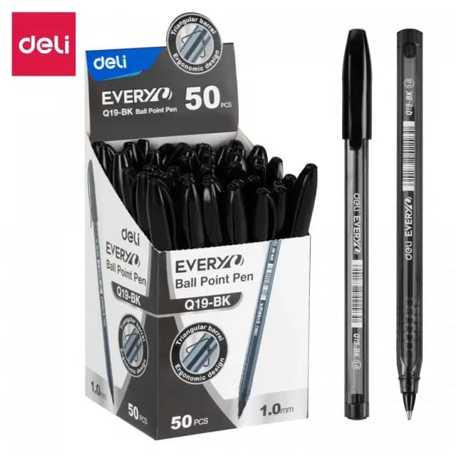 Stylo a Bille 1.0MM Boite de 50 Everyu U Q19-BL Deli 4