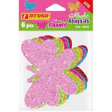 Mousse Adhesive Pailletee Papillons TCHNO-5044