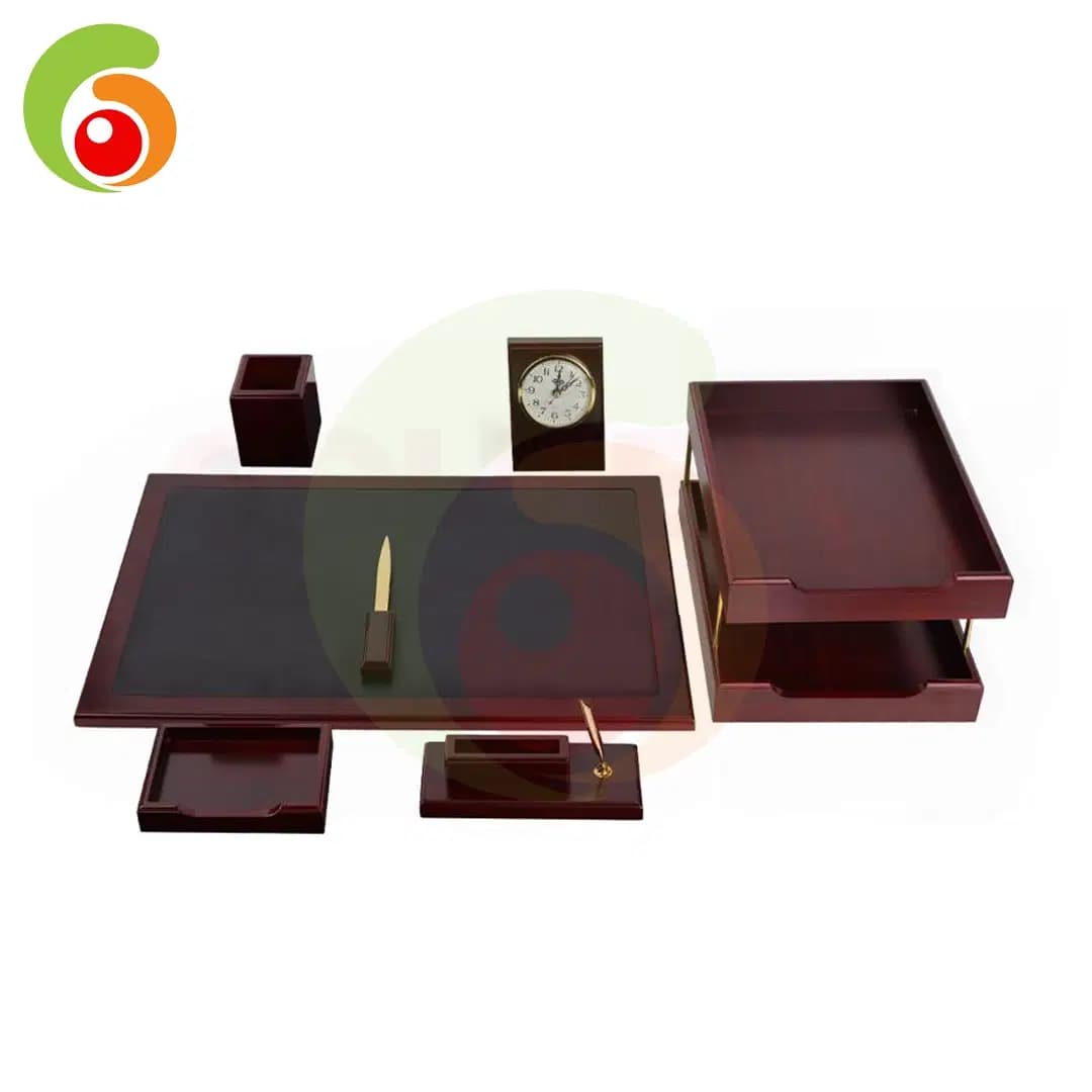 Ensemble de Bureau Marron 7PCS Ref : 75 102
