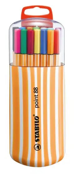 Feutre Pointe Fine Point 88 Zebrui Bite Plast 20CL Stabilo Ref 8820-02
