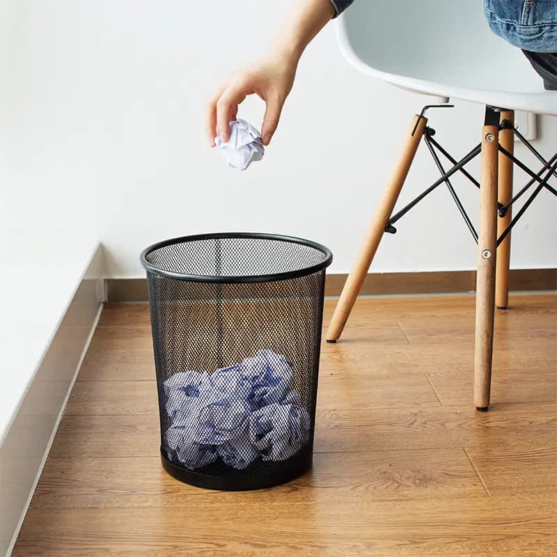 Corbeille a Papier en Metal Pm Deli Ref 9188 5