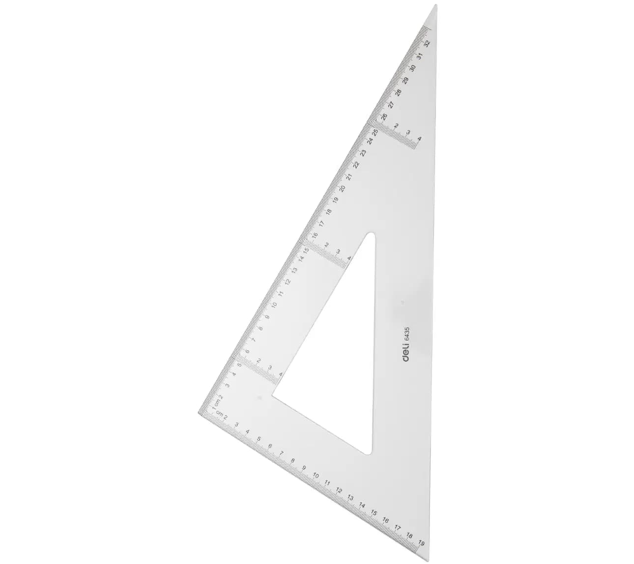 Ensemble Equerre 60-45 Rapporteur 35CM en Plastique Deli E6435 2