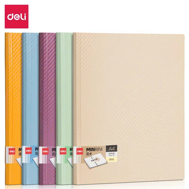 Porte Fiches A4 30 Pochettes 60 Vues Deli PQ601-30