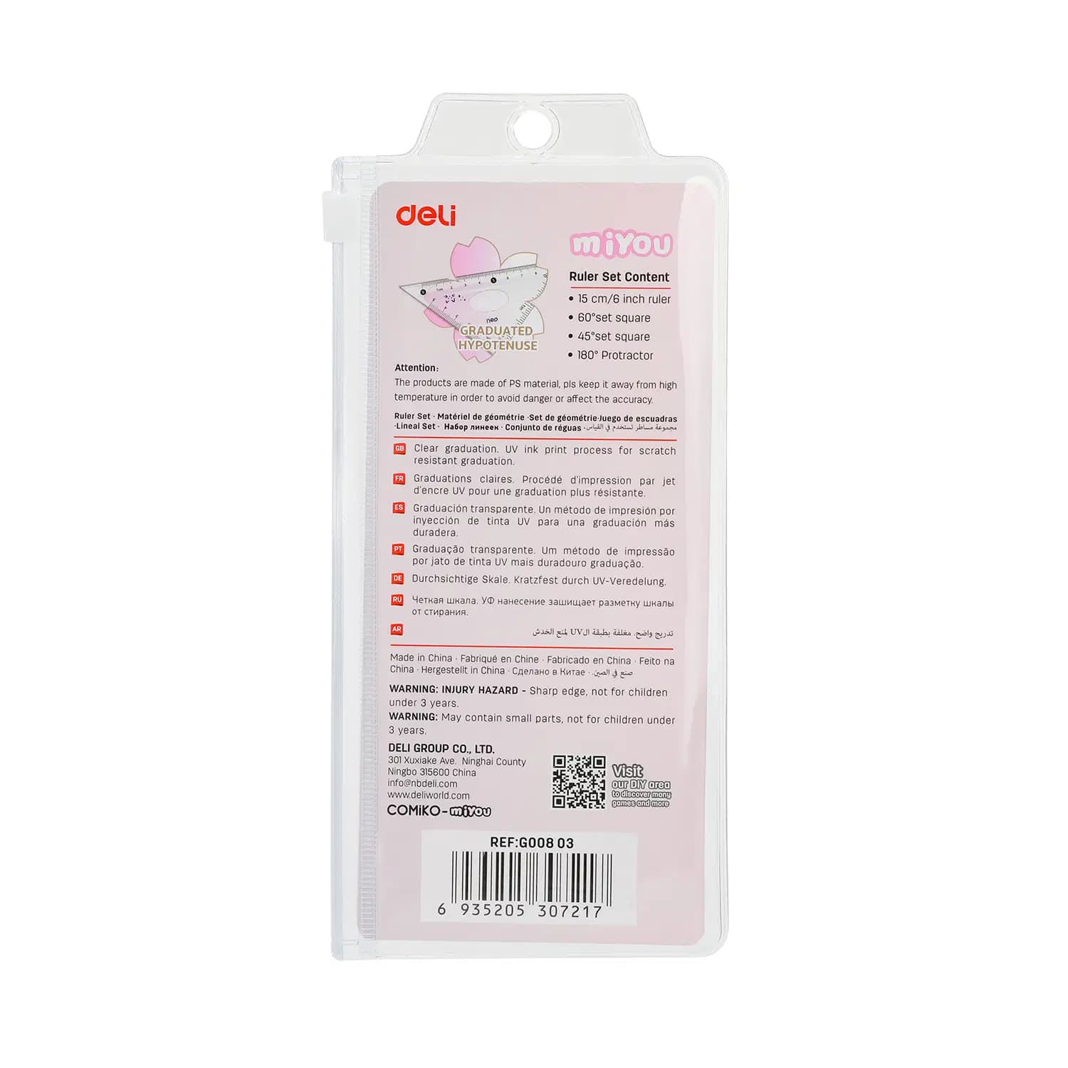Ensemble Scolaire REGLE15CM+2EQUERRES+1 Rappoteur 4