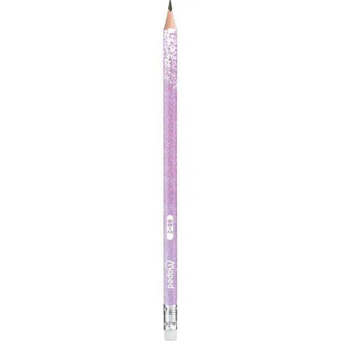 Crayon Graph Plas Glitterdeco Hb Gom POT*72 Maped 851805