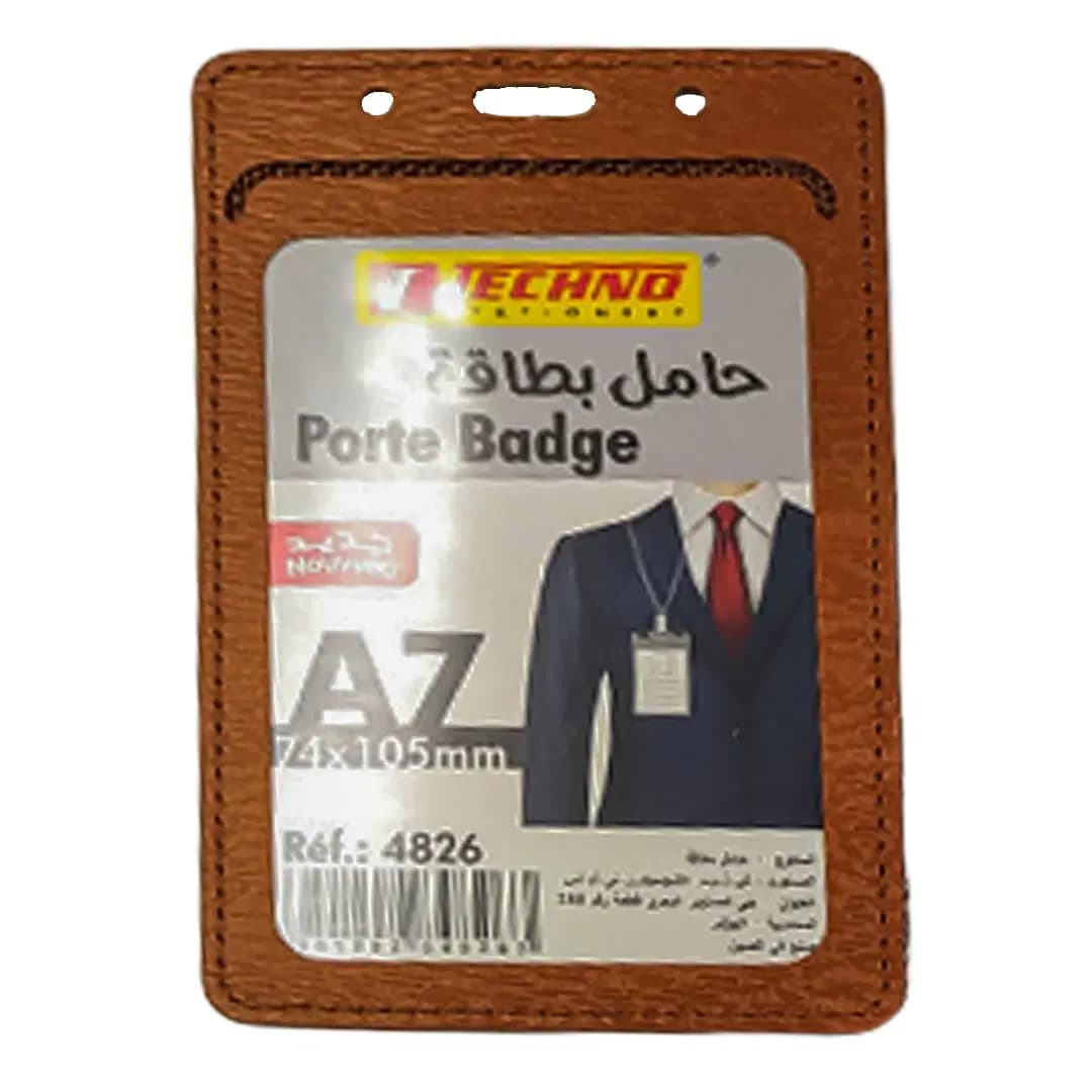 Porte Badge Vertical en Pu 74*105 Techno 4826