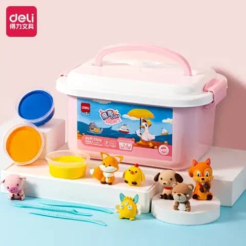 Pate a Modeler de 24 Couleurs Sous Boite Avec Moule Deli 67877