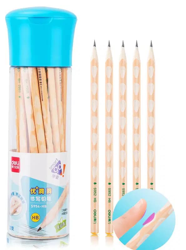 Crayon Noir Ecolier Hb Pot de 30+TAILLE Crayon Smart Go Deli S954 6935205335616