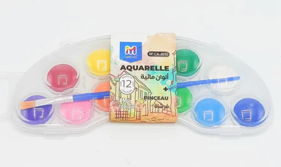 Aquarelle 12 Couleurs Mobs Ref CA-2012