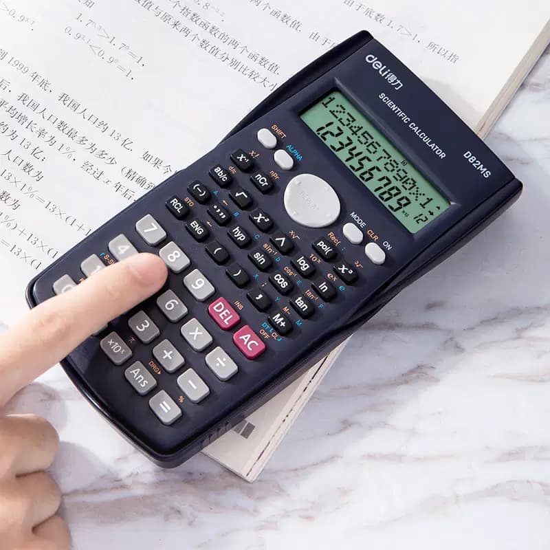 Calculatrice Scientifique 12 Chiffres Dark Blue Deli Ref D82MS-DB 5
