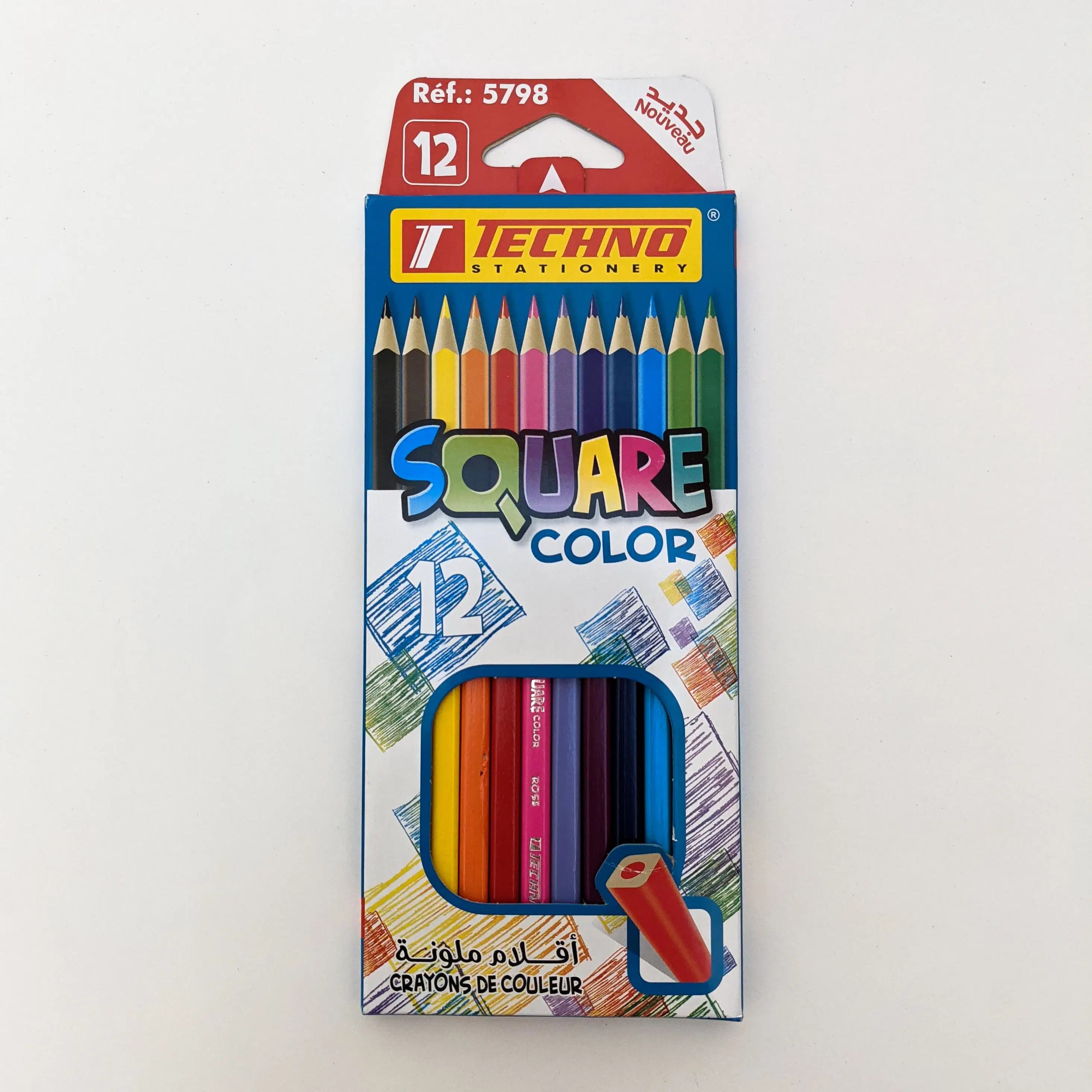 Crayons Couelirs Square Color Bte de 12 Couleur Techno 5798 2