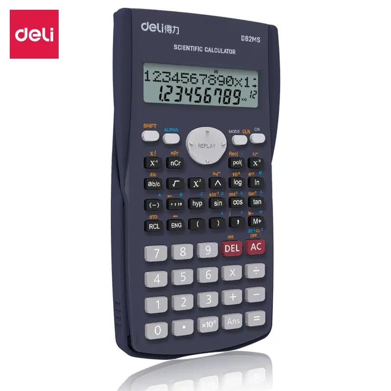 Calculatrice Scientifique 12 Chiffres Noir Deli Ref D82MS