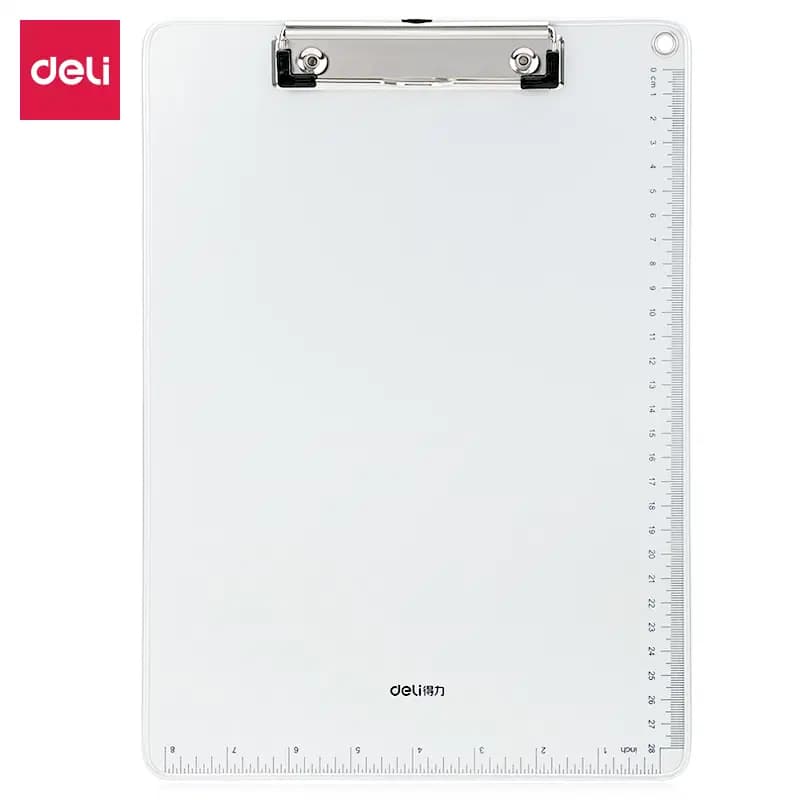 Clip Board A4 Vertical en Pp Silver Deli 64504