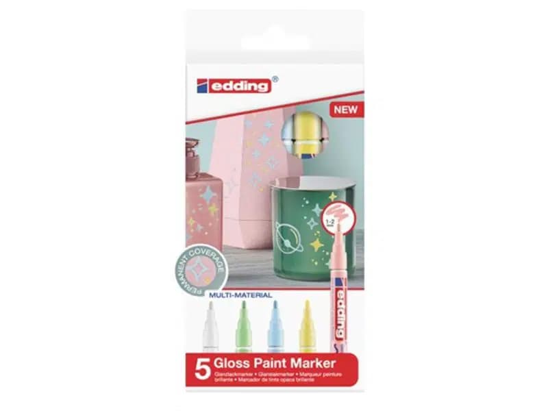 Marquer Tte Sur Edding E751/5 Metalilise+pastel