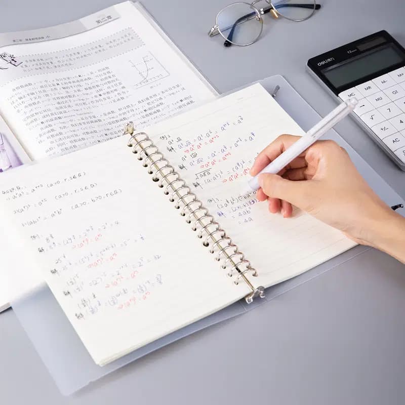 Note Book Pp Covera Feuilles Mobiles A5/80/60F. 208*145MM Transprt 8MM 4