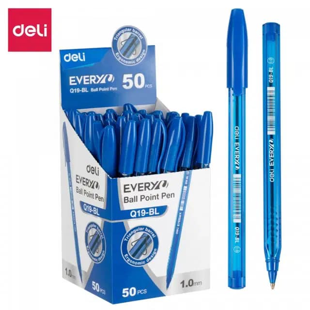 Stylo a Bille 1.0MM Boite de 50 Everyu U Q19-BL Deli
