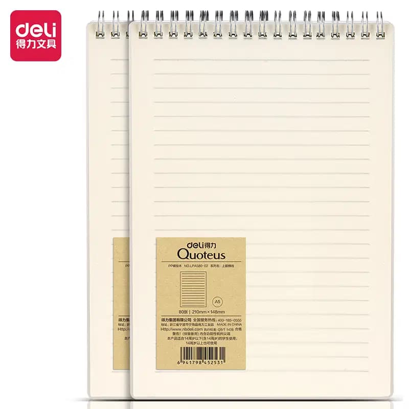 Bloc Note Spiral A580 Feuilles 70 Gr - Deli