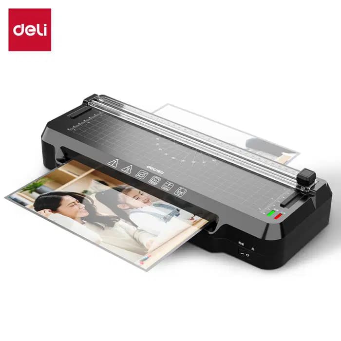 Plastifieuse de Bureau Avec Massicot a Roulette Noir Deli Ref GQ400