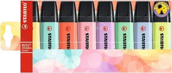 Surligneur Boss Pastel en Pochette de 8 Pcs Nem Col Stablo 70/8-3