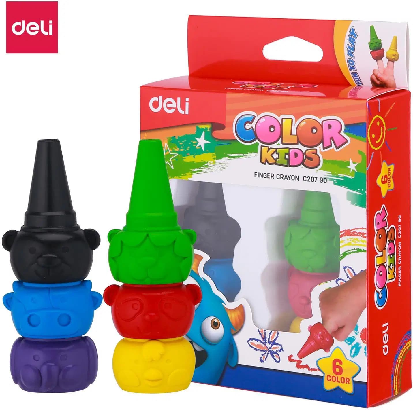 Cire Pour Ecolier Doigt[boite de 6] Color Kids Deli Ref C20790