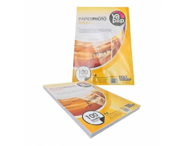 Papier Photo Brillant A4 100 Feuilles 115 g/m2 Ya 1322A