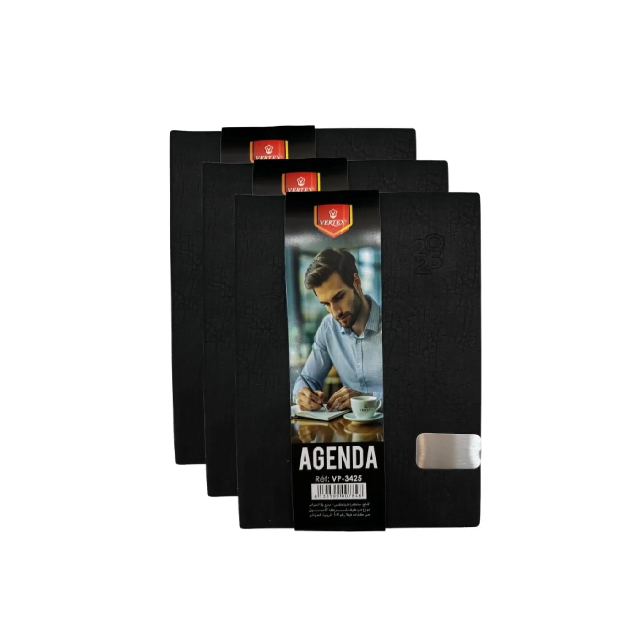 Agenda de Bureau Souple 2026 Marron/ Gris / Vert / Noir VP3425 2
